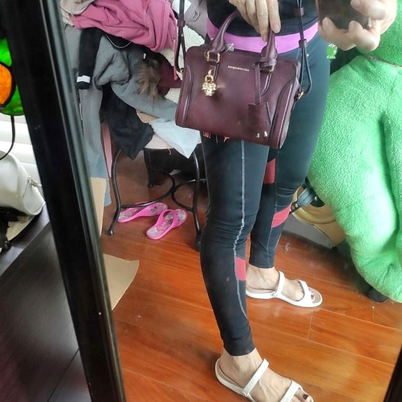 Alexander McQueen Bordeaux Leather Padlock Bag - Picture 15 of 17